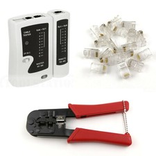 RJ45 CAT5, CAT6 LAN Network Tool Kit, Cable Tester and Crimper  50 Connector...