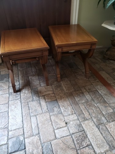 Vnt Drexel Heritage Triune MCM end tables #585-200 - Picture 7 of 9