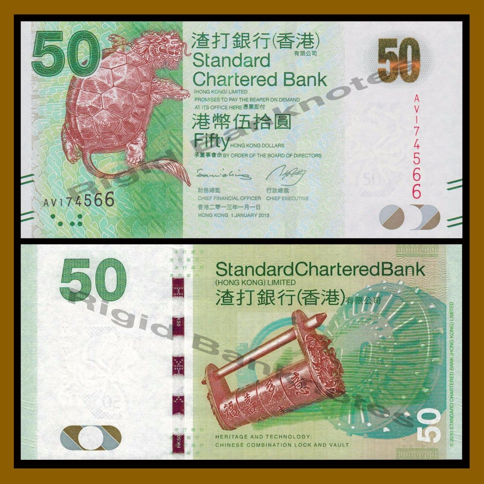 Hong Kong Quantity limited 50 Dollars Unc P-298 2013 40% OFF Cheap Sale SCB