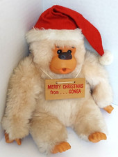 VINTAGE 1970s Russ 9" Plush Merry Christmas Gonga Gorilla Thumb Suck Monkey face