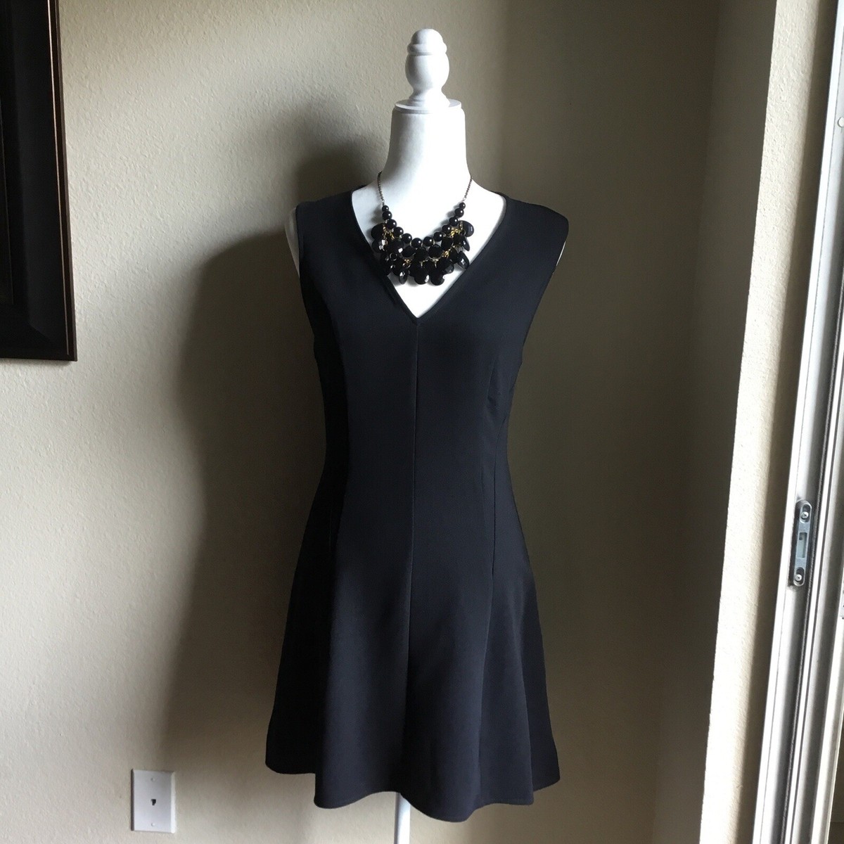 chinese dress ladies Tango Mango Black Maze A-line Dress with Sleeves