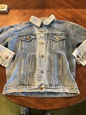 80’s The Jack Set Womens Jean Jacket Medium Blue Denim Trucker Coat