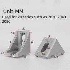 L Shape Aluminium Bracket T-slot Corner Brace 2020 4040 Series Extrusion Profile