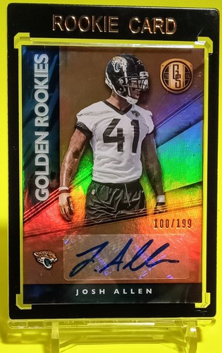 Josh Hines-Allen /199 MINT 2019 Gold Standard Rookie Autograph Prizm JAGUARS - Picture 2 of 5