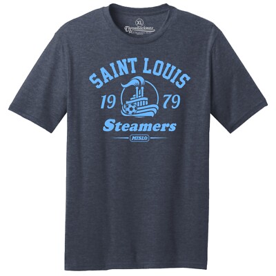 St. Louis Steamers 1979 Logo MISL Soccer TRI-BLEND Classic Cut Tee Shirt