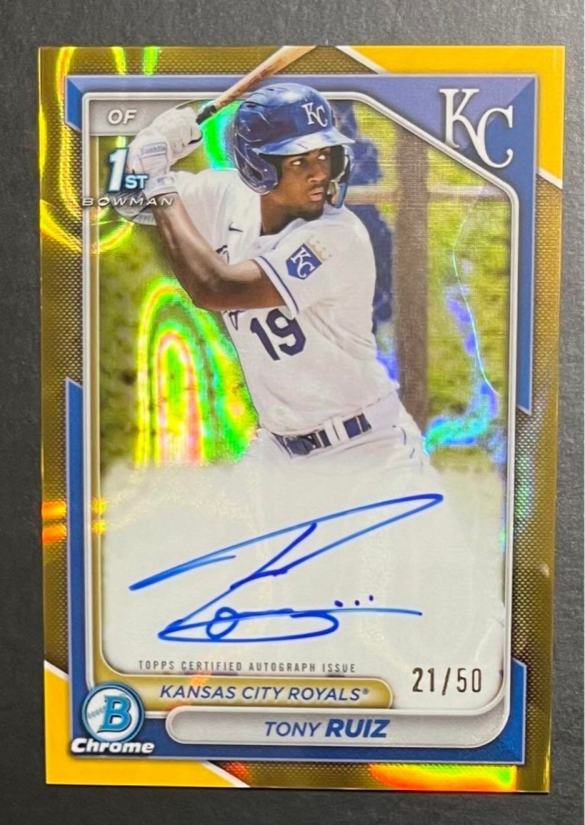 2024 Topps 1st Bowman Chrome Tony Ruiz Kansas City Royals Auto /50 
