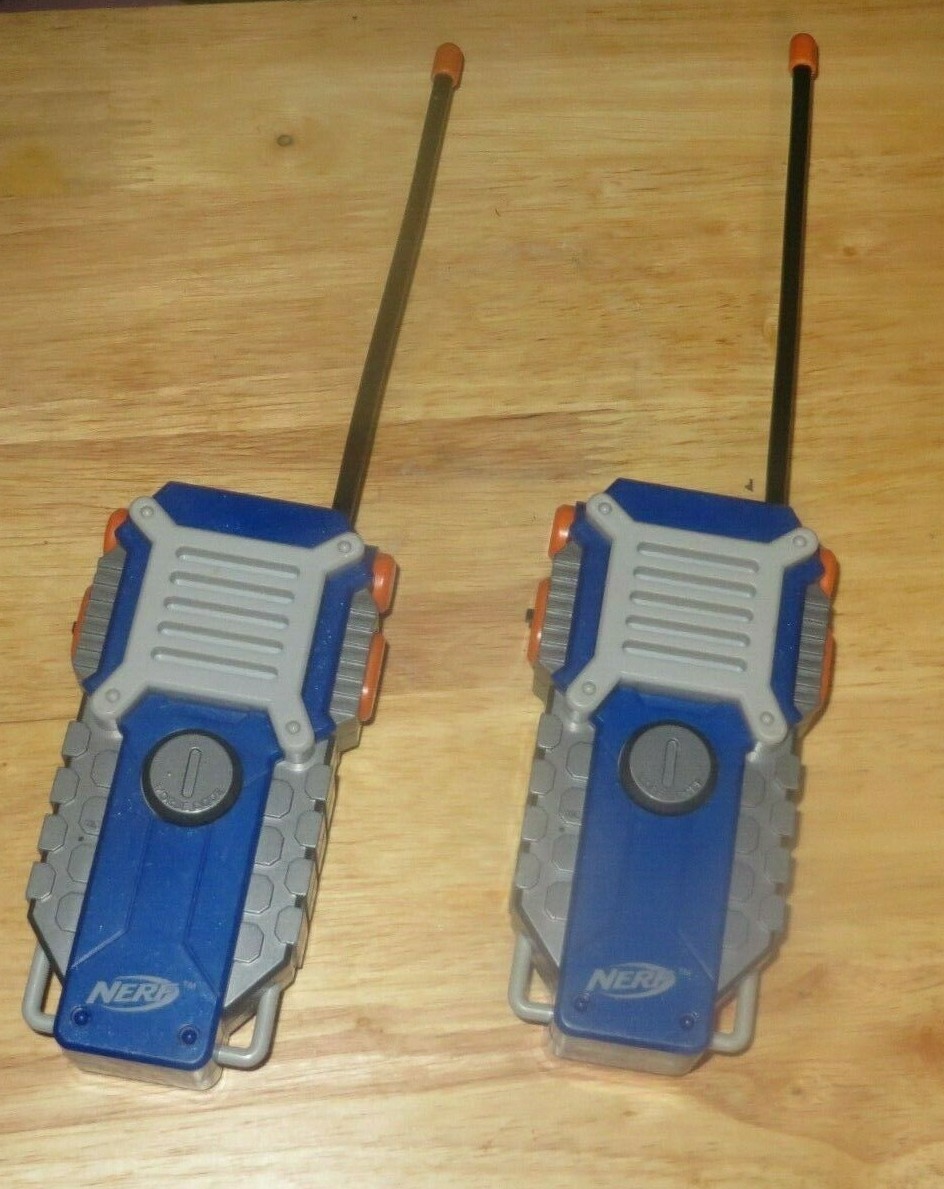 Nerf N-Strike Walkie Talkie for Kids Sport 1000Ft Blue Gray 