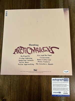Arctic Monkeys' Signed 'Humbug' Vinyl Album All 4 Members Alex