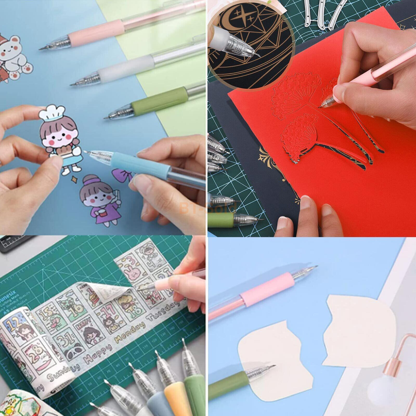 1/6/12X Utility Knife Express Box Knife Craft Paper Cutting Tool Paper