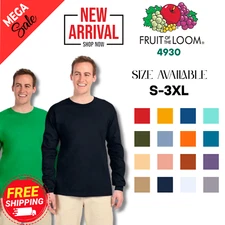Fruit Of The Loom 4930 Unisex Long Sleeve HD Cotton Long-Sleeve Relaxed T-Shirt