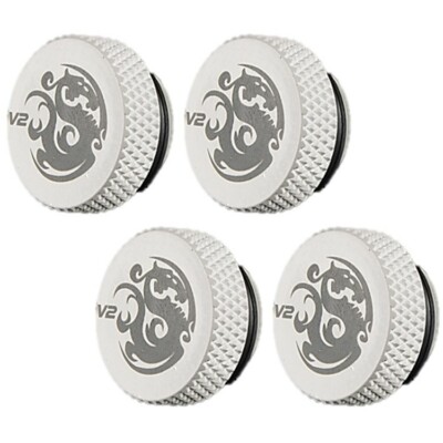 Bitspower G1/4'' Stop Fitting V2, Deluxe White, 4-pack