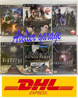 USED English PS3 Biohazard Zero 0+Chronicles+HD+HD Revival Selection+5+6 6 Set