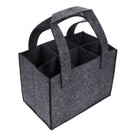 Wine Bottle Carrier For 6 Bottles Felt Wine Bottle Holder Bag Reusable Foldable