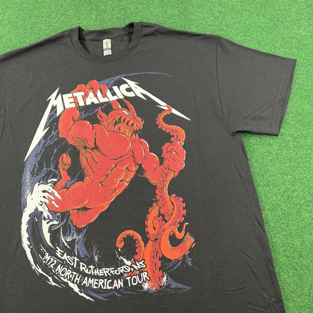 Metallica Shirt Mens XL Black M72 Seasons Tour 2023 East Rutherford Devil Demon