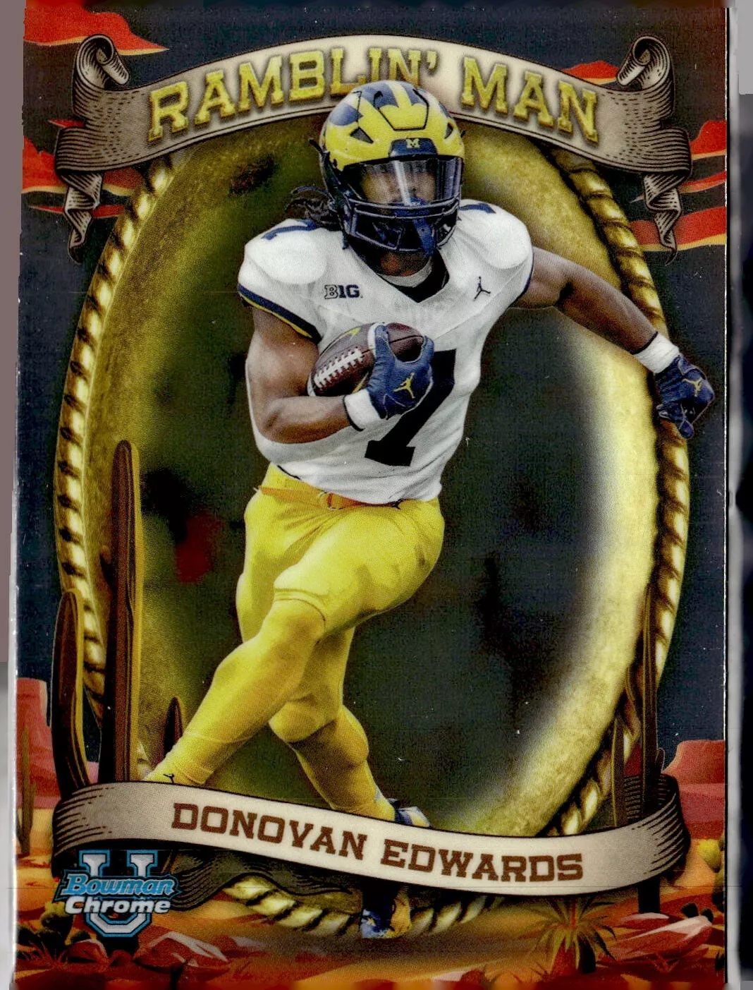 Donovan Edwards trading card