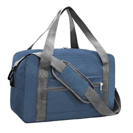 Foldable Carry on Luggage Bag 22x14x9 Personal Item Bag for Airplanes 40L Navy-image