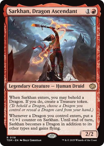 mtg sarkhan cards Unbroken Put a 4/4 red Dragon creature token with flying onto the battlefield Sarkhan, Dragon Ascendant NM Legendary