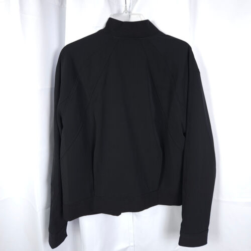 NWT Athleta Women's Large Black Full Zip Crop Endless Bomber Jacket - Picture 3 of 8