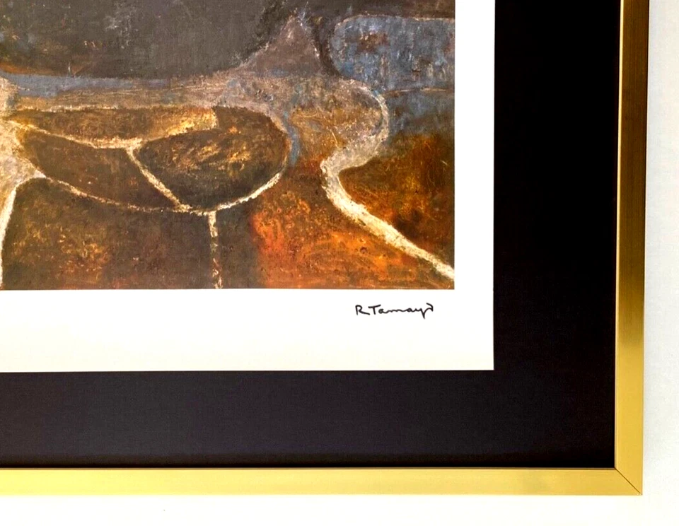RUFINO TAMAYO + Impresionante impresión firmada + Ltd. Edición + Oro Nuevo 16x20in. Marco Foto 3 de 4