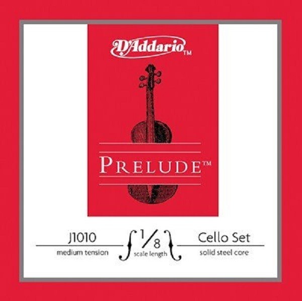 Cordes violoncelle 1/8 D'Addario J1010 avec stabilité d'accordage Prelude
