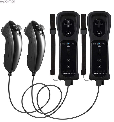 2PCS Built-in Motion Plus Wii Remote + Nunchuck for Nintendo Wii Wii U Console - Picture 39 of 58