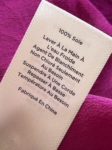 Camicia Talbots donna 100% seta fuschia sofisticata taglia M - Foto 8 di 10