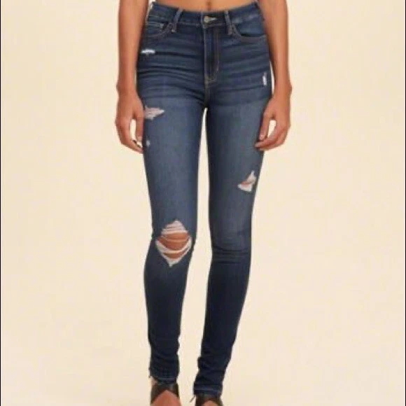 hollister super skinny high rise jeans