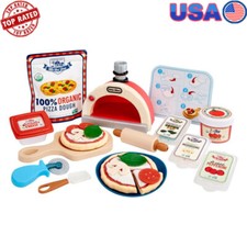 Ages 3 Creative Chef Pizza Kit Realistic Pretend Play W/ Light-Up Oven Boys NEW