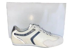 HUGO BOSS Chaussure Chaussures Baskets Femme Blanc Tissu Taille Ue 38 BS012L