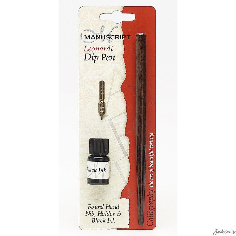 Manuscript Dip Pen Holder Ink Set Black Calligraphy Writing Kit