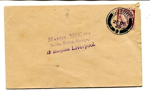 Ireland 1923 21st Dec definitive 6d on plain first day cover Guaire to Liverpool
