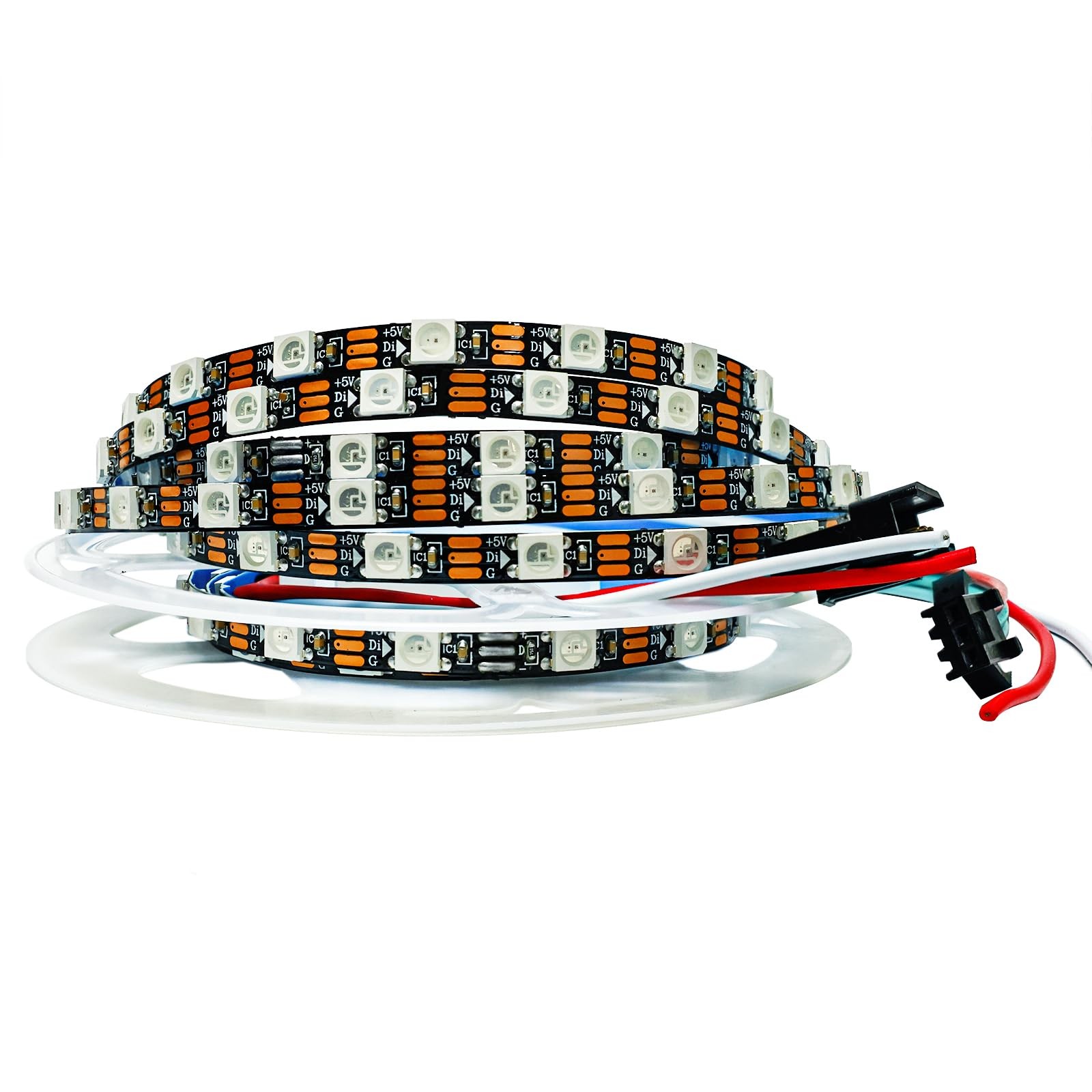 Ruban LED 5mm WS2812B 5V pour éclairage arrière de téléviseur et bureau de gaming RGB