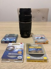 Canon EF 75–300mm f/4–5.6 III USM Lens + 4x Filters - Excellent Condition