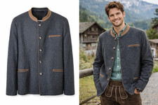 Herren Trachtenjacke Alphorn Janker Gr.58/29 Wolle Janker Sakko