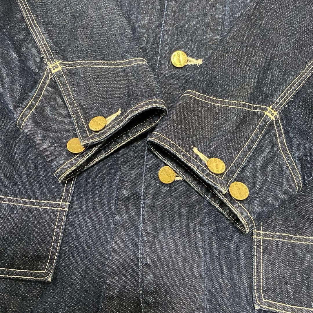 Carhartt 100th Anniversary Denim Coverall M Navy Vintage 80s 90s Rare image 5