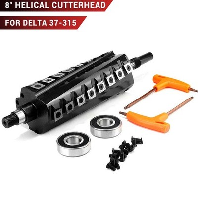FindBuyTool Helical Cutterhead for Delta 37-315 8'' Jointer W/ 35 Carbide Inserts
