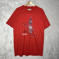 Vintage Screen Stars Best Colorado Ski Mountain Bunny Red T-Shirt Men's XL