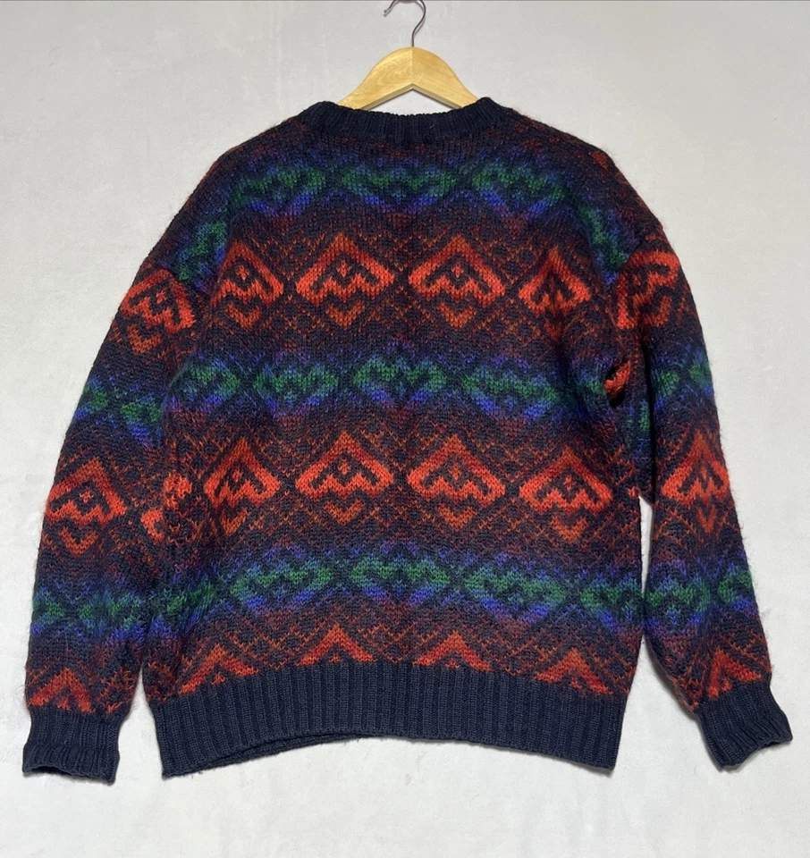Regatta Sport Vintage 90s Mohair Blend Sweater Mens XL Pullover Crewneck Fuzzy - Image 2 of 4