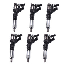 6Pcs Fuel Injector 23670-E0010 095000-6593 For Hino 3.8L 4.7L 5.0L 6.5L 7.7L