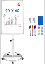 90x60cm maxtek Flipchart Whiteboard mit Zubehör, orginaler/ungebrauchter Zustand