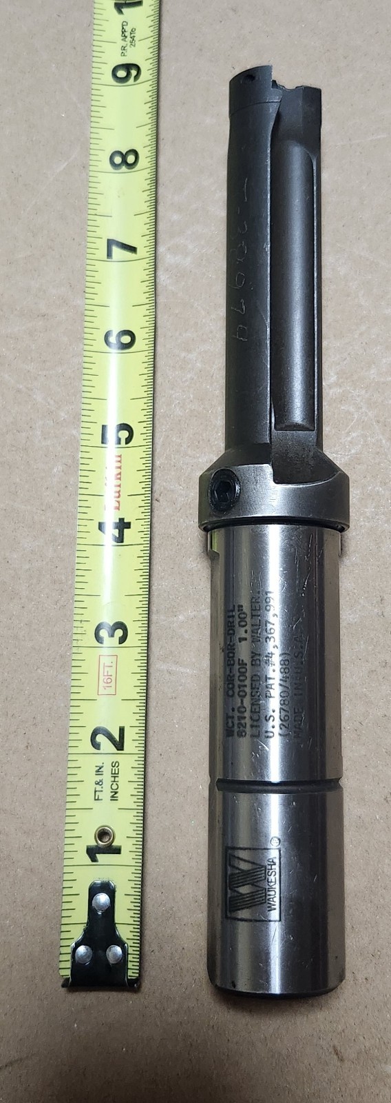 WALTER WAUKESHA COR-BOR INDEXABLE DRILL 1" Coolant Thru