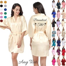 UK Personalized Robe Wedding Bridesmaid Birthday Party Dressing Gown Sleepwear