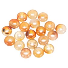 20pcs Natural Stone Beads 6x12mm Large Hole Craft Beads, Red Agate