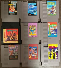 NES Game Lot (18) Authentic & Tested &ndash; Skate or Die, Indiana Jones, Rambo