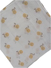 Aden  Anais Lion Print Baby Swaddle Blanket White Muslin 100 Cotton 1-Ply