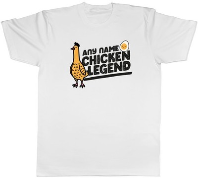 Personalisiertes Herren T-Shirt T-Shirt Chicken Legend Protein Ei Liebhaber Geschenk Top