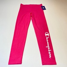 NWT Champion Leggings Womens Large Pink Champion Logo On Leg 7633