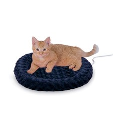 Bolster Heated Cat Bed for Indoor Cats, Thermo-Kitty Fashion Splash Orthopedi...