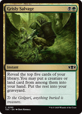 Grisly Salvage #290 (LP) Tarkir Dragonstorm TDC Magic MTG