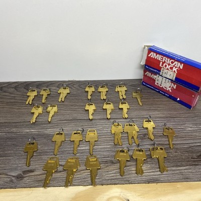 American Lock Lot Of 23 Sets Of Keys A1107KAGRN 5 Number Different Sets READ